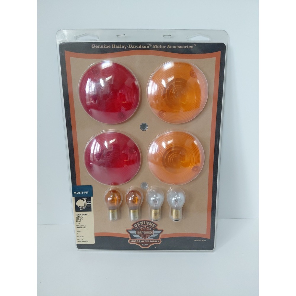 Genuine Harley Davidson Turn Signal Lens Kit 69307-02 Clear, Flat Parted Out VOS